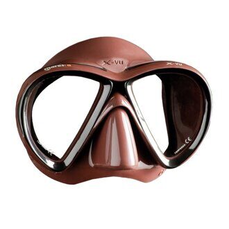 Маска Mares X-VU коричневый силикон, Black